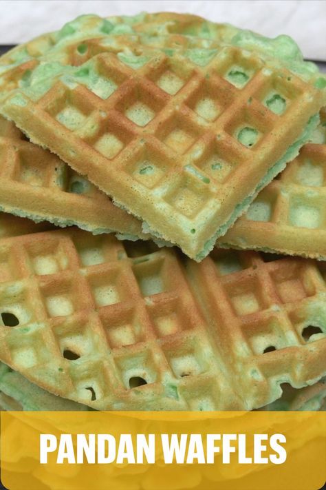 Delicious Pandan Waffles Pandan Waffles, Breakfast Items, My Daughter, Waffles, Coconut, Cooking Recipes