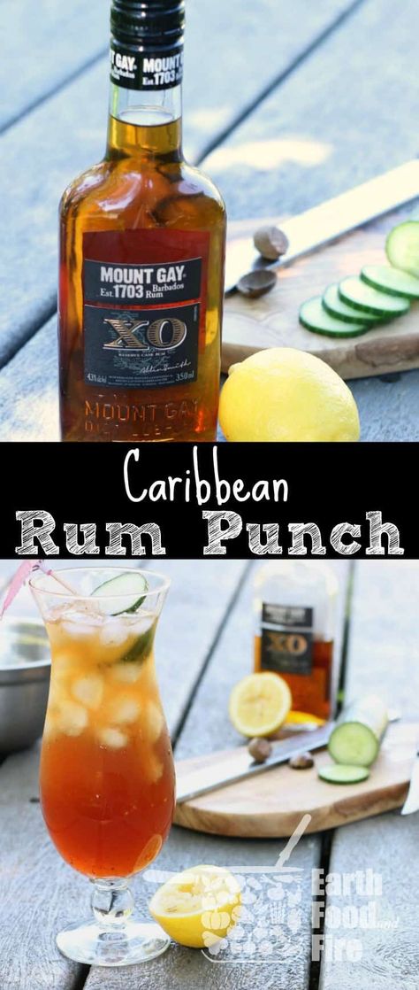 This Bajan Rum Punch recipe is easy to make and requires no special skills. Whip this drink up for Canada Day or any summer party! #rumpunch #rum #drinks #cocktails Caribbean Rum Punch Recipe, Caribbean Rum Punch, Rum Punch Recipe, Rum Punch Recipes, Craft Cocktail Recipe, Yummy Cocktails, Hawaiian Bbq, Caribbean Rum, Caribbean Cuisine