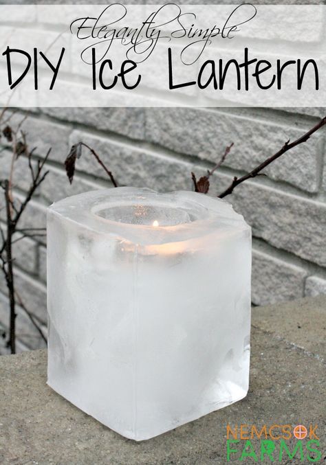 Simple and Elegant Ice Lanterns made from recyclables, perfect for lighting up your garden paths and walkways Ice Luminaries Diy, Diy Ice Lanterns, Ice Lights Outdoor, Ice Lanterns How To Make, Ice Luminaries How To Make, Diy Luminaries Outdoor, Ice Candles Diy, December Traditions, Ice Luminaries