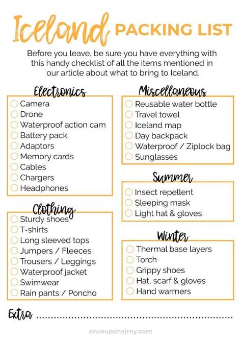 Iceland August Packing List, Iceland Packing List Summer, Iceland Packing List Winter, Iceland Checklist, Iceland Backpacking, Iceland Travel Outfit, Iceland Summer Packing List, Packing For Iceland, Backpacking List