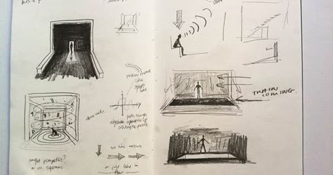 A scenic design sket - A scenic design sketch of The Curious Incident of the Dog in the Night-Time by Tony-nominated designers Bunny Christie and Finn Ross. #CuriousIncident --- #Theaterkompass #Theater #Theatre #Schauspiel #Tanztheater #Ballett #Oper #Musiktheater #Bühnenbau #Bühnenbild #Scénographie #Bühne #Stage #Set Scenic Sketches, Scenic Design Sketch, Sarah Kane, Stage Art, Technical Theatre, Teaching Drama, Theatre Inspiration, Stage Designer, Toy Theatre