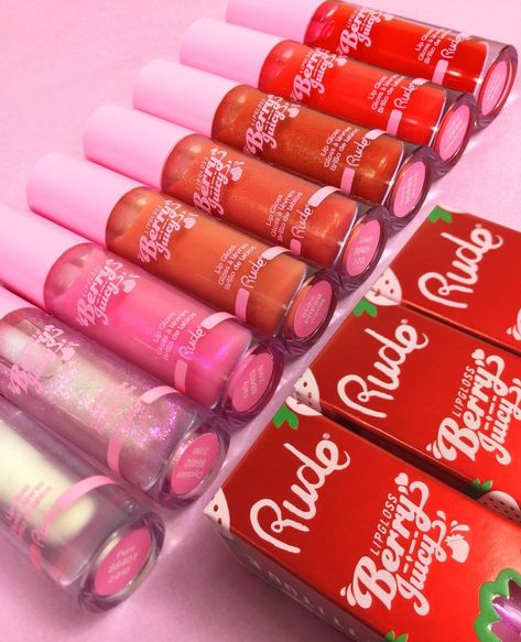 Even RUDE girls have a sweet side 😘🍓❤️ Here's a look at our Berry Juicy Lipgloss shades! ✨⁠ ⁠ *NOW AVAILABLE*⁠ —⁠ 💸 USD - 4.00⁠ —⁠… 555 Aesthetic, Lipgloss Shades, Juicy Lip Gloss, Makeup Lip Gloss, Cute Nail Polish, Lip Gloss Shades, Lip Gloss Cosmetics, Lip Gloss Collection, Berry Juice