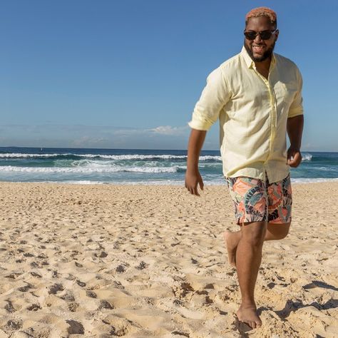 15 Summer Must-Haves For The Big And Tall / Plus Size Shopper Big Mens Summer Fashion, Plus Size Men Outfits Summer, Mens Cruise Outfits, Mens Vacation Outfits Beach, Plus Size Men Outfits, Mens Vacation Outfits, Outfits For Big Men, Mens Shoes With Shorts, Fat Guy Fashion