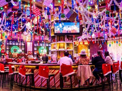 Pop-up bars bring holiday cheer in the Triangle Christmas Bar Decor, Christmas Pop Up Bar, Cheap Christmas Decor, Christmas Cafe, Holiday Bar, Christmas Decorations Cheap, Pop Up Bar, Gingerbread House Decorations, Christmas Experiences