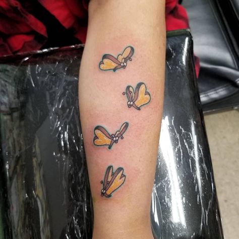 Oscar Montes Tattooer on Instagram: “Little bread-and-butterflies kiss the tulips And the sun is like a toy balloon... FOR APPOINTMENTS STOP BY OR CALL THE SHOP…” Bread Butterfly Tattoo, Alice In Wonderland Oysters Tattoo, Bread And Butterfly Tattoo, Alice In Wonderland Butterfly Tattoo, Disney Forearm Tattoo, Mushroom Sleeve, Bread And Butterflies, Disney Tattoos Unique, Bread And Butterfly