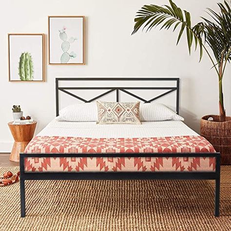 Best Platform Beds, Full Bed Frame, Slatted Headboard, Twin Bed Frame, King Bed Frame, Queen Bed Frame, Metal Platform Bed, Mattress Frame, Wood Platform Bed