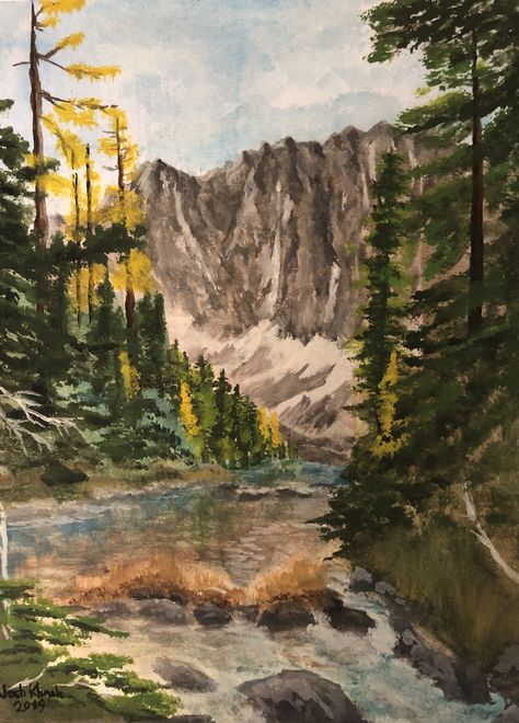 #watercolorart #pnw #larch Pnw Art, North Cascades, Blue Lake, Nature Art Painting, Pencil Art, Nature Art, Colored Pencils, Pen And Ink, Watercolor Art