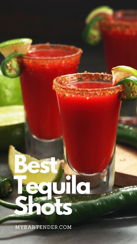 Best Tequila Shots Shots Alcohol Recipes Parties, Best Tequila Shots, Fun Tequila Shots, Tequila Mixed Shots, Mixed Tequila Shots, Mexican Shots Recipes, Halloween Tequila Shots, Mixed Tequila Drinks, Tequila Shots Recipes