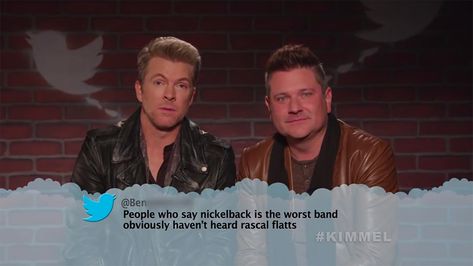 Photos from Celebrity Mean Tweets From Jimmy Kimmel Live! - E! Online Celebrity Mean Tweets, Mean Tweets, Brothers Osborne, Jon Pardi, Cole Swindell, Lauren Alaina, Schoolboy Q, Creepy Kids, Scotty Mccreery