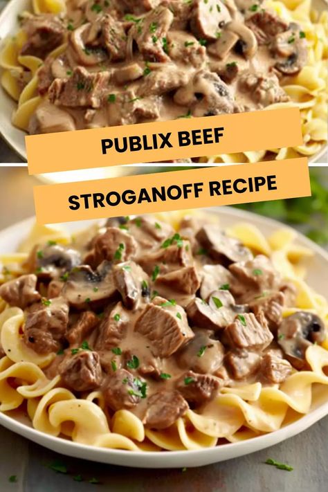 Savor home-cooked goodness with the Publix Beef Stroganoff recipe. Elevate your dinner with this classic, hearty dish. Comfort in every savory bite. Publix Aprons Recipes, Publix Recipes, Beef Stroganoff Recipe, Corned Beef Recipes, Recipes Beef, Stroganoff Recipe, Onion Sauce, Beef Sirloin, Savory Sauce