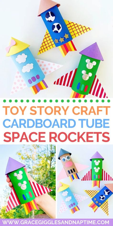 Toy Story Activities, Rocketship Craft, Disney Camp, Disney Crafts For Kids, Toy Story Crafts, Disney Camping, Disney Activities, Movie Crafts, Disney Diy Crafts