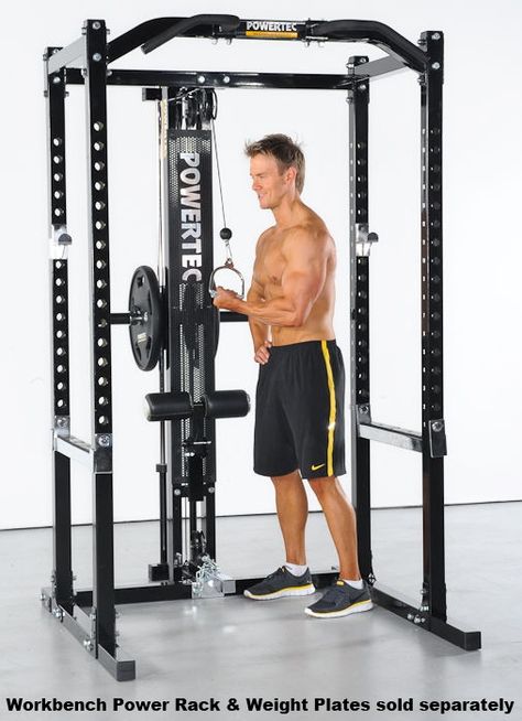 Lat-Tower-Option-Image Smith Machine Workout, Cable Crossover Machine, Home Strength Training, Workout Program Gym, Workout Stations, Gym Room At Home, Smith Machine, Gym Room, Power Rack