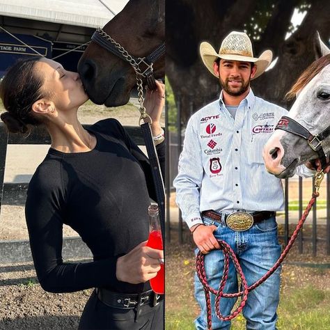 As they say, save a horse... Bella Hadid seems to have found her cowboy in Adan Banuelos as she was recently spotted locking lips with the professional horseman in Texas. In photos and videos... Marc Kalman, A Horse, Bella Hadid, The Professional, Cowboy, Split, Texas, Lips