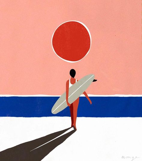 Our spotlight on the amazingly talented artist - Quentin Monge - whose surf-inspired art has always grabbed our attention. Wallpaper Minimal, Surf Painting, 카드 디자인, Small Canvas Art, Surf Art, Painting Art Projects, Diy Canvas, Art Paint, Phone Wallpapers