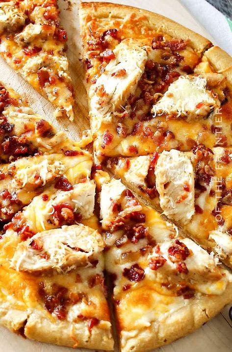 Chicken Bacon Pizza, Best Homemade Pizza Recipe, The Best Homemade Pizza, Grilled Bacon, Homemade Pizza Recipe, Bacon Pizza, Chicken And Bacon, Dinner Favorites, Best Homemade Pizza