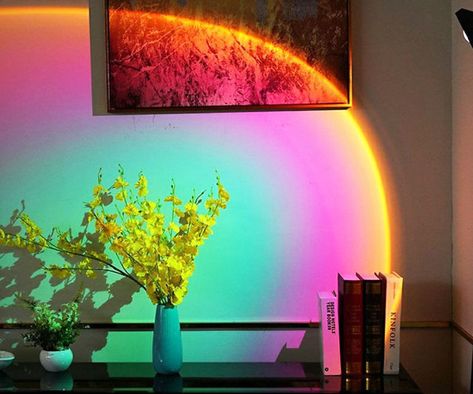 Sunset Lamps, Sunset Projector, Rainbow Lamp, Beach Watch, Rainbow Sunset, Colorful Lamps, Sunset Lamp, Sunset Light, Exotic Beaches