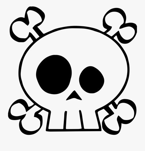 Cute Skull Flash Art Sticker - Baby Skull And Crossbones is a free transparent background clipart image uploaded by Alia Laura. Download it for free and search more on ClipartKey. Halloween Imagenes, Skull Clip Art, Skull Template, Cartoon Skull, Simple Skull, Skull Crossbones, Skull Sticker, Pirate Skull, Skull Drawing