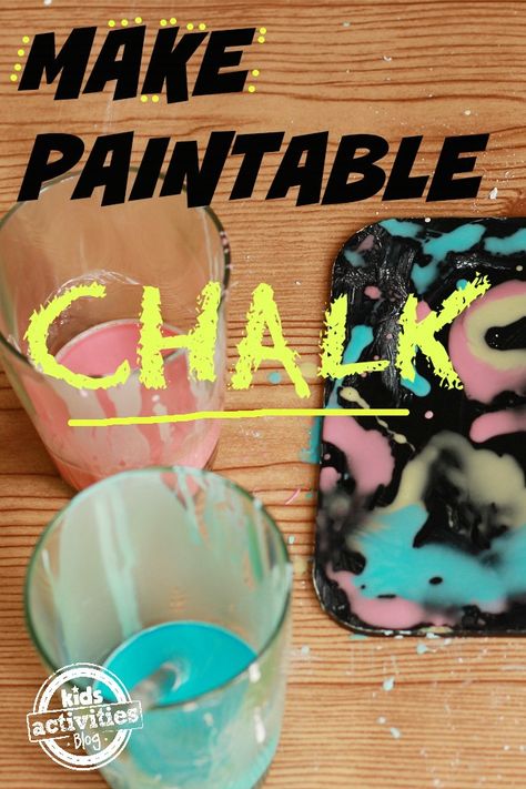 How To Make Your Own Paintable Chalk | Kids Activities Blog Dish Soap Diy, Sidewalk Paint Recipe, Sidewalk Chalk Recipe, What Is Chalk Paint, Chalk Activities, Diy Chalk Paint Recipe, Sidewalk Chalk Paint, Chalk Paint Recipe, Art Education Projects