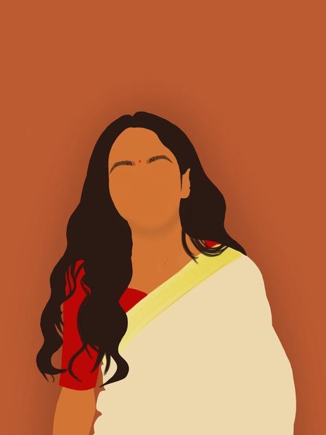 Working Women Illustration Art, Girl In Saree Illustration, Thooli Art, Bollywood Stickers, Portrait Art Digital, Portrait Illustration Digital, Personalized Art Gifts, Jewellery Card, Drawing Portraits