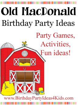 Old MacDonald theme Birthday Party Ideas -  Fun party ideas with an Old McDonald Had a Farm theme! Farm Birthday Party Games, Animal Birthday Party Games, Birthday Party Games For Toddlers, Farm Party Games, Party Games For Toddlers, Farmer Dress, Old Macdonald Birthday, Farm Birthday Party Ideas, Mcdonalds Birthday Party