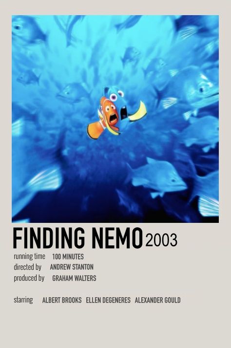 Nemo Movie, Polaroid Movie Poster, Disney Movie Posters, Film Vintage, Iconic Movie Posters, Movie Card, Film Posters Minimalist, Film Poster Design, Polaroid Poster