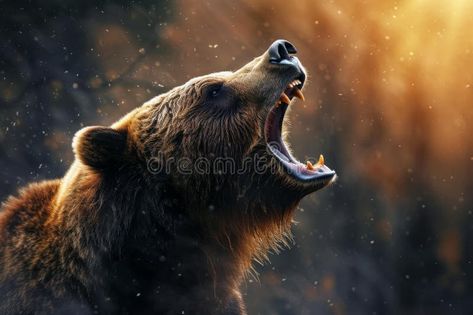 Thunderous Bear roaring. Generate Ai royalty free stock photography Bear Roaring, Roaring Bear, Black Teeth, Stock Photography Free, Stock Photography, Motion, Royalty, Royalty Free, Art Drawings