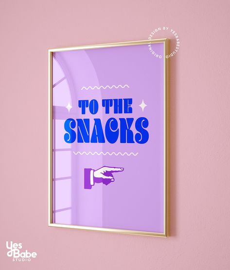 Dopamine decor, Funky art print, Purple kitchen art, Quirky decor, Maximalist wall art, Quirky wall art, Colorful kitchen art,Candy bar sign Fun Wall Decor Bedroom, Quirky House Ideas, Purple Walls Room Ideas, Quirky Living Room Wall Art, Fun Posters Wall Art, Funky House Decor Bohemian, Candy Wall Decor, Quirky Art Prints, Fun Home Decor Ideas