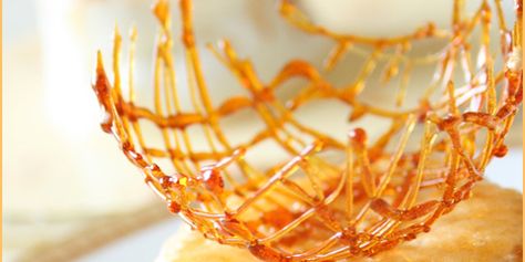 image Spun Sugar Decoration, Caramel Cake Decoration, Chocolate Drizzle Cake, Caramel Drip Cake, Baking Tricks, Sugar Decorations For Cakes, Caramel Mud Cake, Southern Caramel Cake, Halloween Cakes Easy