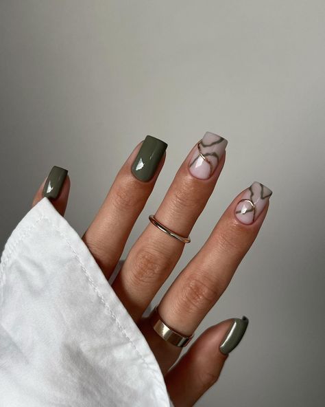 Olive Nails, Minimal Nails Art, Minimal Nails, Casual Nails, Blush Nails, Short Nail Designs, Holographic Nails, Fire Nails, Funky Nails