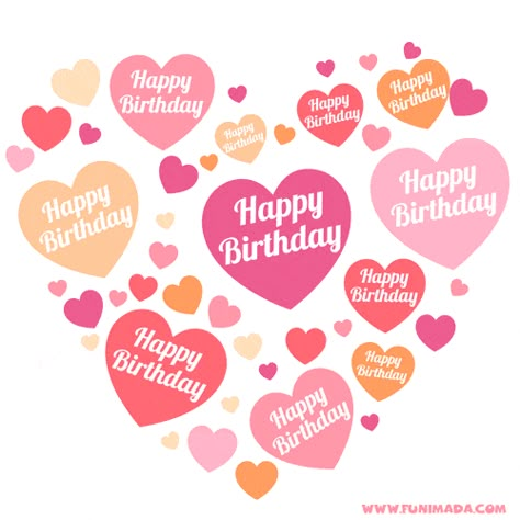 Hearts Gif, Happy Birthday Wishes Song, Happy Birthday Hearts, Birthday Wishes Gif, Birthday Wishes Songs, Happy Birthday Status, The Perfect Birthday, Happy Birthday Love Quotes, Happy Birthday Wishes Photos