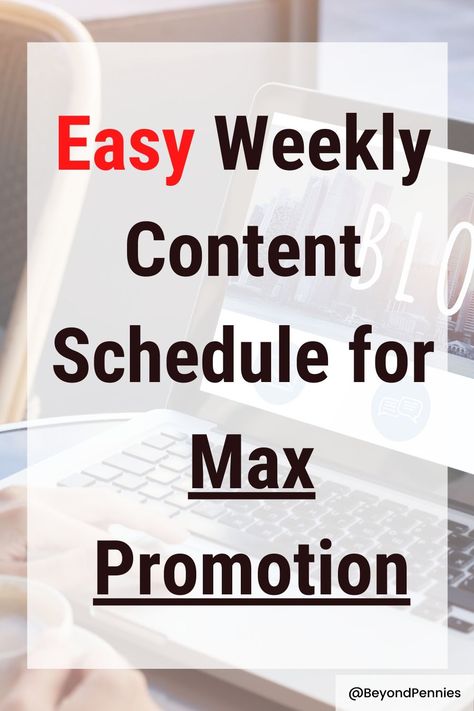 Easy Weekly Content Schedule for Max Promotion Content Schedule Template, Content Schedule, Posting Schedule, Pull Quotes, Instagram Schedule, Email Marketing Tools, Weekly Goals, Blog Tools, Schedule Template