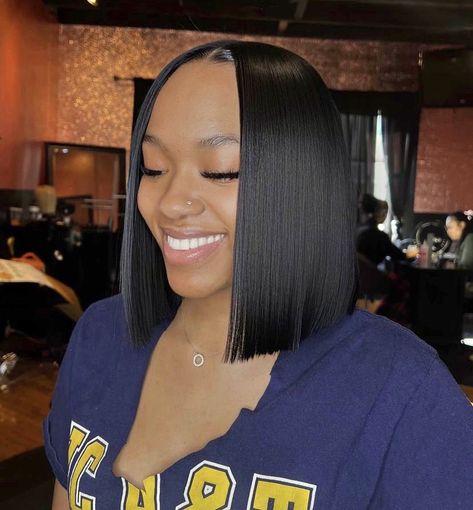 Middle Part Bob Sew In, Bob Quick Weave With Closure, Bob Weave Hairstyles For Black Women Middle Part, Quick Weave Bobs For Black Women Middle Part, Long Bob Sew In Weave Middle Part, Middle Part Bob Black Women Quick Weave, Long Bob Quick Weave, Shoulder Length Bob Sew In, Md Hairstyles