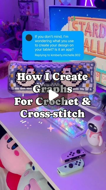 𝗘𝘇𝗹𝘆𝗵 on Instagram: "Step by step guide on how I make graphs! :D 🌸⭐️🧶

#crochet #crossstitch #fiberart #pixelart" Crochet Crossstitch, Grid Crochet, Graph Crochet, Crochet Goodies, Step By Step Guide, Step Guide, Fiber Art, Pixel Art, Craft Projects