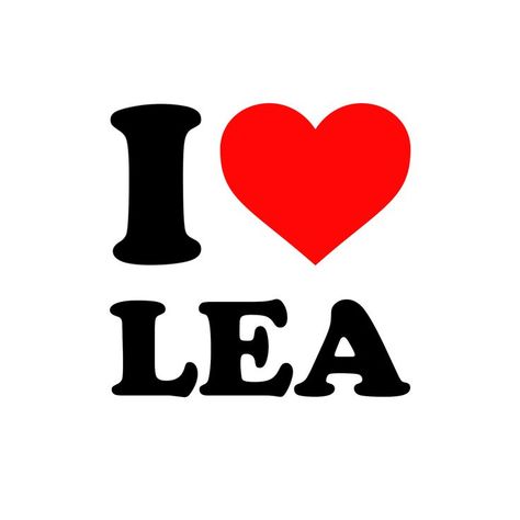 Sticker that says I love Lea (with a red heart) Brother Best Friend, National Girlfriend Day, Girlfriends Day, Perspective Art, Inexpensive Gift, Name Design, Girlfriend Boyfriend, Anime Scenery, Little Gifts