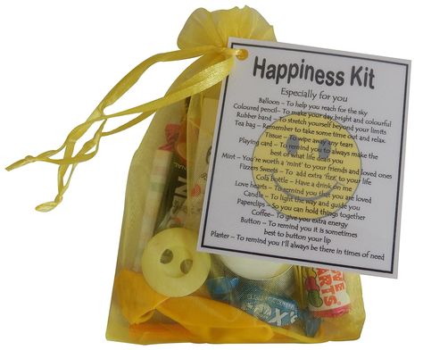 Happiness Kit Gift (Great mini novelty gift to cheer up a friend or loved one): Amazon.co.uk: Kitchen & Home Cheer Up Gifts Friends, To Cheer Up A Friend, Cheer Up A Friend, Birthday Survival Kit, Survival Kit Gifts, Smile Gift, Cheer Up Gifts, Happy Gifts, Gift Kit