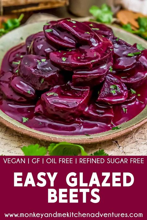 Beet Recipes Vegan, Glazed Beets, Beet Sauce, Cooked Beets Recipe Simple, Glazed Beets Recipe, Beet Airfry, Vegan Roasted Beet Salad, Vegan Beet Pasta Sauce, Vegan Beet Recipes