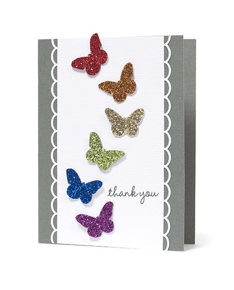 American Crafts Glitter Paper and border Punches Glitter Paper Crafts, Glitter Butterflies, Butterfly Costume, Making Greeting Cards, Punch Cards, Butterfly Cards, Glitter Cards, Christmas Cards To Make, Glitter Paper