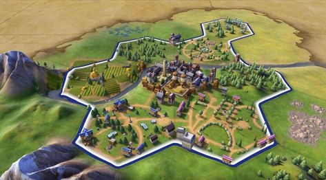 'Civilization VI': Three Innovations That Make Sid Meier's Masterpiece Even More Compelling Civilization Vi Art, Civilization Vi, Graphics Game, Clash Of Clans, Elements Of Art, Ancient Cities, Environment Concept Art, Game Design, Board Games