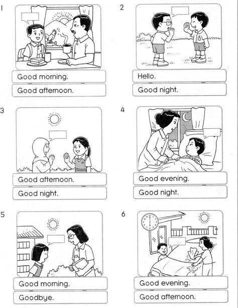 Greetings Worksheets For Kids, Greetings Activities For Kids, Wallpaper Good Morning, Good Morning Song, Greeting Words, Fun Worksheets For Kids, Kindergarten Colors, Simple Present, Kindergarten Reading Worksheets