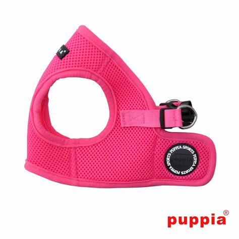 Neon Mesh Soft Dog Harness Vest by Puppia - Pink Cat Tags Collar, Soft Vest, Small Dog Harness, Cat Training Pads, Puppy Harness, Cat Dander, Soft Dog, Dog Odor, Cat Food Storage