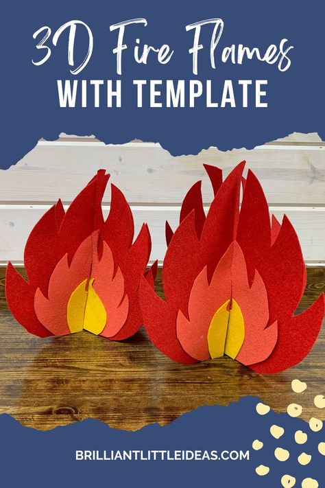 Cardboard Fire Flames, Diy Paper Fire Flames, Cardboard Fire, Paper Flames Fire, Diy Fire Craft, Fire Out Of Tissue Paper, Construction Paper Campfire, Pretend Fire, Flame Decorations