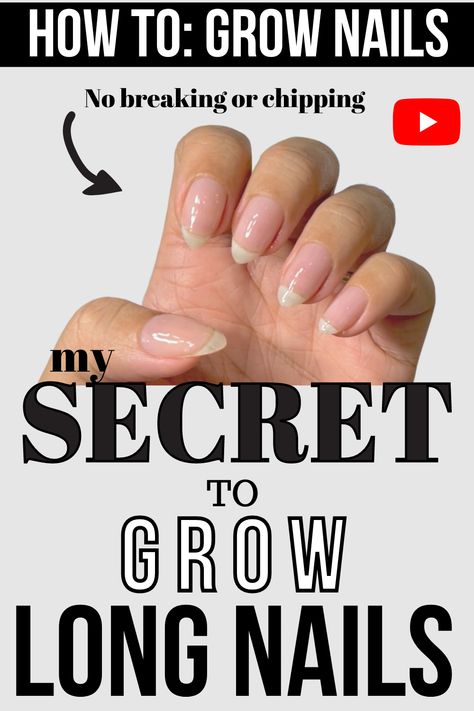 In this video, I will show you the product I use to grow my natural nails long and healthy with no breaking or chipping. This method works for brittle weak nails too. You don't need nail growth serums or oils! Natural Almond Shaped Nails, Natural Almond Nails, Nail Growth Faster, Grow Long Nails, Nail Growth Tips, Grow Nails Faster, Nail Routine, Nail Serum, Food Nails