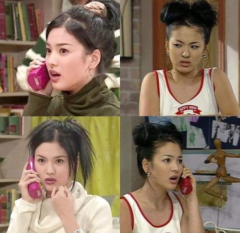 90s Asian Fashion, 00s Makeup, 2000s Hairstyles, 90s Makeup Look, Y2k Hair, 90s Vibes, Japanese Movies, Song Hye Kyo, Pretty Drawings