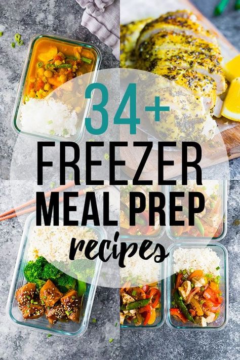 Freezable Meal Prep, Freezer Meal Prep Recipes, Frozen Lunches, Freezer Lunches, Resep Makanan Beku, Freezer Friendly Meals, Cheap Clean Eating, Freezable Meals, Freezer Meal Planning