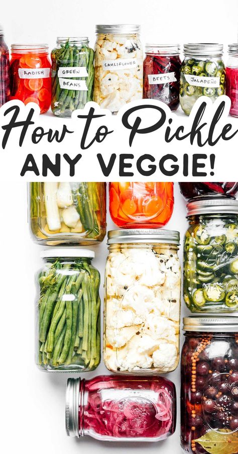 Pickle Veggies, Pickle Vegetables, Pickles Onions, Quick Pickled Vegetables, Quick Pickle, Easy Pickling Recipes, Pickled Vegetables Recipe, Vegetarian Appetizer, Pickle Recipes