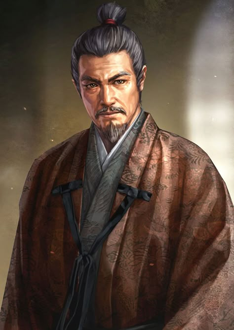 Hirate Masahide - Humano Guerreiro Nobunaga's Ambition, Sphere Of Influence, Guerriero Samurai, Sengoku Jidai, Samurai Art, Japanese Characters, Arte Fantasy, Fantasy Inspiration, Dnd Characters