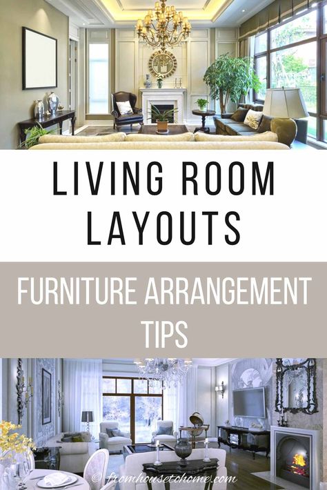 I have some serious living room furniture layout goals, so these living room furniture arrangement ideas with a TV, fireplace and sofas are coming in super handy. Definitely read these if you need help with your awkward living room layout with a fireplace in the corner. Who knew it was this easy to make your interior design look good? I'm so saving these home decor tips! Focal Point Living Room, Living Room With Large Windows, Awkward Living Room Layout, Contemporary Family Rooms, Room Layout Design, Living Room Layouts, Arrange Furniture, Contemporary Family Room, Rectangular Living Rooms