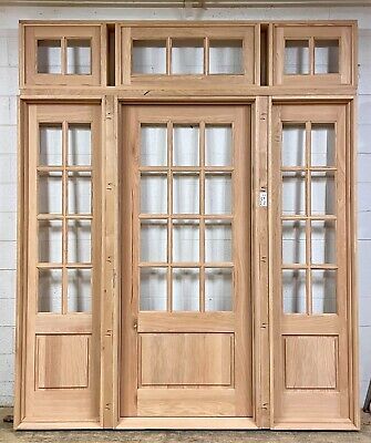 Solid white oak French door Low E glass transom side lights Custom U choose size  | eBay Four Panel French Doors, French Doors With Transom, French Country Doors, Oak French Doors, Wood French Doors, Sliding French Doors, Old Barn Doors, Mahogany Doors, Doors And Floors