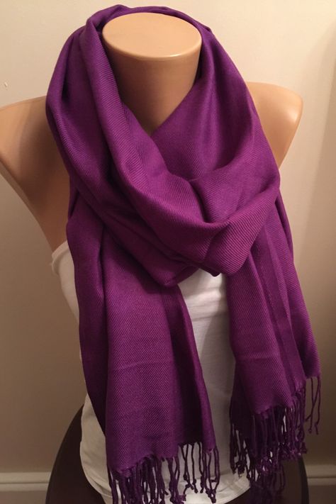 Purple Scarf, Stylish Scarves, Purple Scarves, Fashion Scarves, Best Gift Ideas, Bridesmaid Style, Circle Scarf, Fringe Scarf, Scarf Women