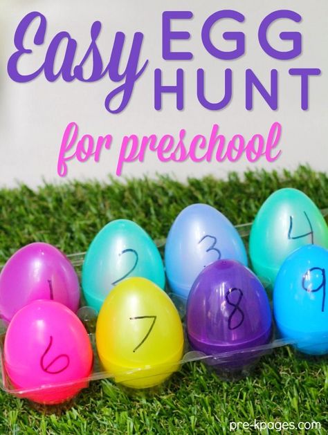 How to Plan an Easy Egg Hunt for Easter for your preschool, pre-k, or kindergarten. With an educational twist to make it a fun learning experience too! Easter Activities For Preschool, Easter Egg Hunt Party, Easter Eggs Kids, Easter Preschool, Easter Hunt, Easter Games, Spring Preschool, Activities Preschool, Toddler Easter